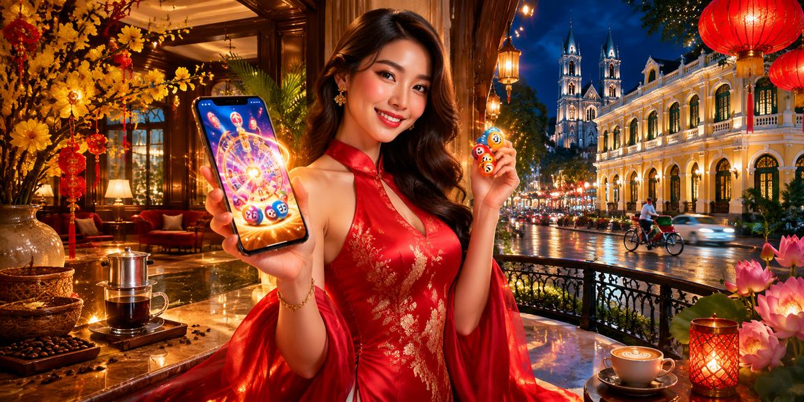 Người dùng tại Hà Nội kiểm tra thông tin tài khoản trên điện thoại trong quán cà phê