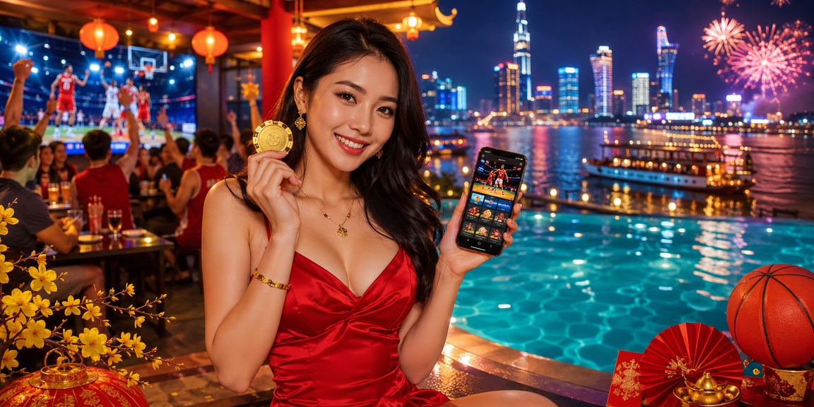 Bối cảnh lễ hội miền Mekong với chủ đề bóng rổ và game mới